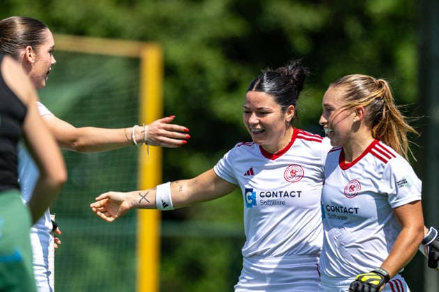 BHC 1. Damen - Club Raffelberg - Feldhockey, 2. Playdown Spiel, 1. Bundesliga, Frauen Bremen, Deutschland, 23.05.26: BHC 1. Damen - Club Raffelberg im Bremer Hockey-Club e.V. am 23.05.2026 in Bremen, Deutschland. (Foto von Axel Kaste) Jubel über das 1-0 von Delfina Granatto Bremen Bremer Hockey-Club e.V. Freie Hansestadt Bremen Deutschland