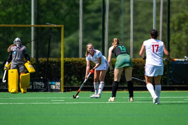 BHC 1. Damen - Club Raffelberg - Feldhockey, 2. Playdown Spiel, 1. Bundesliga, Frauen Bremen, Deutschland, 23.05.26: BHC 1. Damen - Club Raffelberg im Bremer Hockey-Club e.V. am 23.05.2026 in Bremen, Deutschland. (Foto von Axel Kaste) Abschlag von Lena Frerichs Bremen Bremer Hockey-Club e.V. Freie Hansestadt Bremen Deutschland
