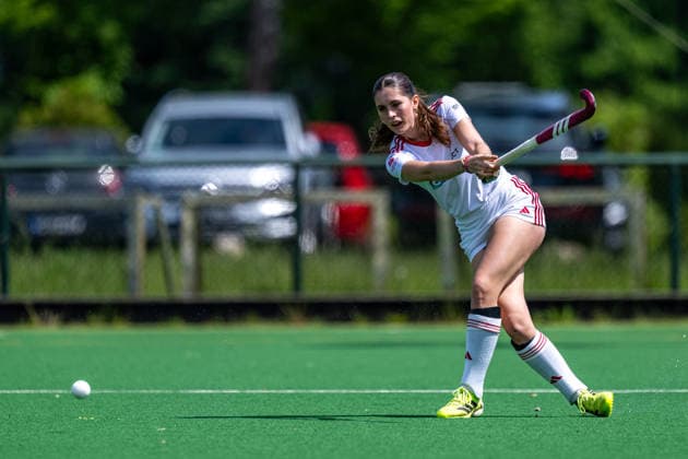BHC 1. Damen - Club Raffelberg - Feldhockey, 2. Playdown Spiel, 1. Bundesliga, Frauen Bremen, Deutschland, 23.05.26: BHC 1. Damen - Club Raffelberg im Bremer Hockey-Club e.V. am 23.05.2026 in Bremen, Deutschland. (Foto von Axel Kaste) Mia Hasbach Bremen Bremer Hockey-Club e.V. Freie Hansestadt Bremen Deutschland