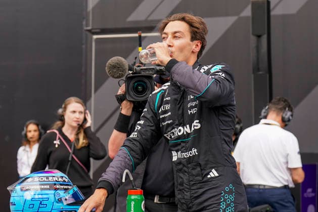 FORMULA ONE CANADIAN GRAND PRIX 2026 George Russell 63 (GBR) Mercedes celebrates after taking Pole in qualifying for the race during the Formula 1 Lenovo Canadian Grand Prix 2026, 5th round of the 2026 Formula One World Championship, WM, Weltmeisterschaft from May 22 to 24, 2026 at the Circuit Gilles Villeneuve, Montreal, Canada Credit: Robbie Hoad Every Second Media Editorial use only. All images are copyright Every Second Media Limited. No images may be reproduced without prior permission. Copyright: xIMAGO EveryxSecondxMediax ESM-2005-0329 RobbiexHoadx xEveryxSecondxMediax