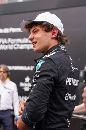 FORMULA ONE CANADIAN GRAND PRIX 2026 Kimi Antonelli 12 (ITA) Mercedes gestures after qualifying during the Formula 1 Lenovo Canadian Grand Prix 2026, 5th round of the 2026 Formula One World Championship, WM, Weltmeisterschaft from May 22 to 24, 2026 at the Circuit Gilles Villeneuve, Montreal, Canada Credit: Robbie Hoad Every Second Media Editorial use only. All images are copyright Every Second Media Limited. No images may be reproduced without prior permission. Copyright: xIMAGO EveryxSecondxMediax ESM-2005-0334 RobbiexHoadx xEveryxSecondxMediax