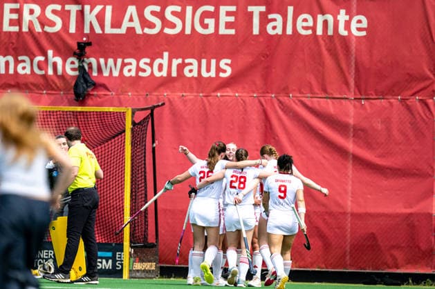 BHC 1. Damen - Club Raffelberg - Feldhockey, 2. Playdown Spiel, 1. Bundesliga, Frauen Bremen, Deutschland, 23.05.26: BHC 1. Damen - Club Raffelberg im Bremer Hockey-Club e.V. am 23.05.2026 in Bremen, Deutschland. (Foto von Axel Kaste) Torjubel Freude BHC Bremen Bremer Hockey-Club e.V. Freie Hansestadt Bremen Deutschland