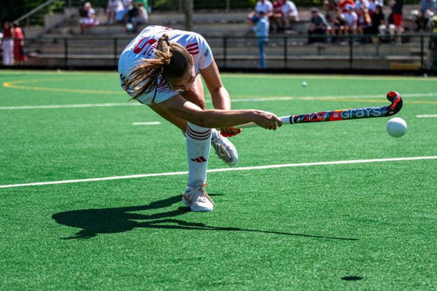 BHC 1. Damen - Club Raffelberg - Feldhockey, 2. Playdown Spiel, 1. Bundesliga, Frauen Bremen, Deutschland, 23.05.26: BHC 1. Damen - Club Raffelberg im Bremer Hockey-Club e.V. am 23.05.2026 in Bremen, Deutschland. (Foto von Axel Kaste) Eckenschlenzer Lena Frerichs, BHC Bremen Bremer Hockey-Club e.V. Freie Hansestadt Bremen Deutschland