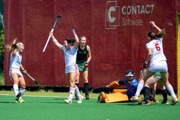 BHC 1. Damen - Club Raffelberg - Feldhockey, 2. Playdown Spiel, 1. Bundesliga, Frauen Bremen, Deutschland, 23.05.26: BHC 1. Damen - Club Raffelberg im Bremer Hockey-Club e.V. am 23.05.2026 in Bremen, Deutschland. (Foto von Axel Kaste) Eckenschlenzer Lena Frerichs, BHC Bremen Bremer Hockey-Club e.V. Freie Hansestadt Bremen Deutschland
