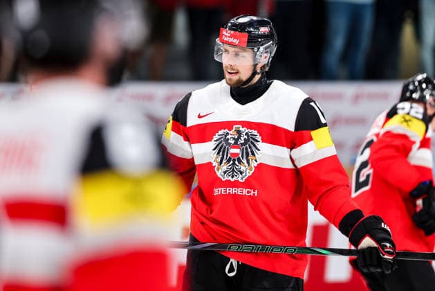 Ice hockey, Eishockey - IIHF WC 2026 ZURICH,SWITZERLAND,23.MAY.26 - ICE HOCKEY - IIHF Ice Hockey World Championship, WM, Weltmeisterschaft 2026, group stage, Austria vs Germany. Image shows Paul Stapelfeldt (AUT).  GEPAxpictures xMaticxKlansek
