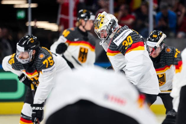 Ice hockey, Eishockey - IIHF WC 2026 ZURICH,SWITZERLAND,23.MAY.26 - ICE HOCKEY - IIHF Ice Hockey World Championship, WM, Weltmeisterschaft 2026, group stage, Austria vs Germany. Image shows Philipp Grubauer (GER).  GEPAxpictures xMaticxKlansek