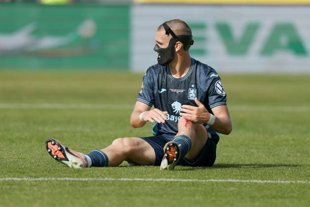 v.l.n.r.: Sigurd Haugen (TSV 1860 München), im Finale des Bayerischen Toto-Pokals zwischen dem FC Würzburger Kickers und dem TSV 1860 München im Stadion am Dallenberg, Würzburg, Deutschland, am 23. Mai 2026. Copyright: HMBxMedia xHeikoxBecker