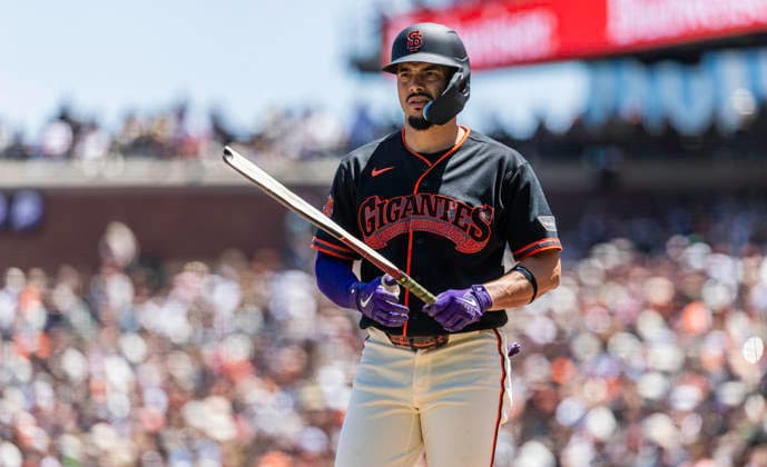 MLB, Baseball Herren, USA 2026: Chicago Vs San Francisco MAY 23 May 23 2026 San Francisco shortstop Willy Adames (2) breaks his bat in the bottom of the third inning during the MLB game between Chicago White Sox and the San Francisco Giants. Thurman James CSM (Credit Image: Â Thurman James Cal Media) San Francisco Ca USA EDITORIAL USE ONLY Copyright: xx ZUMA-20260523_zma_c04_033.jpg ThurmanxJamesx csmphotothree491454
