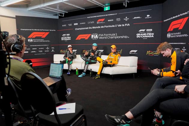 FORMULA ONE CANADIAN GRAND PRIX 2026 General View of the post Qualifying press conference, PK, Pressekonferenz during the Formula 1 Lenovo Canadian Grand Prix 2026, 5th round of the 2026 Formula One World Championship, WM, Weltmeisterschaft from May 22 to 24, 2026 at the Circuit Gilles Villeneuve, Montreal, Canada Credit: Robbie Hoad Every Second Media Editorial use only. All images are copyright Every Second Media Limited. No images may be reproduced without prior permission. Copyright: xIMAGO EveryxSecondxMediax ESM-2005-0352 RobbiexHoadx xEveryxSecondxMediax
