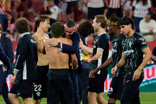 ESP: LaLiga EA Sports Girona v Elche CF elche celebrates during LaLiga EA Sports, between Girona v Elche CF played at Montilivi Stadium in Girona on May 23rd, 2026 in Spain; Girona CATALUNYA Spain Futbol Copyright: xEddyxKelelex xAgenciaxLOFx