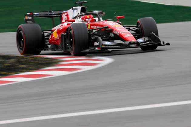 F1 Grand Prix of Canada - Qualifying Session MONTREAL, QUEBEC - MAY 23 : Charles Leclerc of Monaco and Ferrari F1 team drives during the Qualifying session ahead of F1 Grand Prix of Canada at Circuit Gilles Villeneuve in Montreal, Quebec, Canada on May 23, 2026. Mert Alper Dervis Anadolu Montreal Canada. Editorial use only. Please get in touch for any other usage.  Copyright: x2026xAnadoluxMertxAlperxDervisx