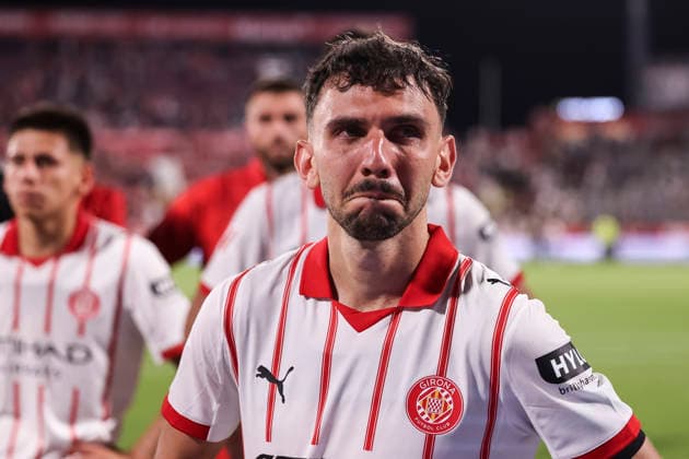 May 23, 2026, Girona, Girona, SPAIN: Ivan Martin of Girona FC dejected following the team s relegation after the Spanish league, LaLiga EA Sports, football match played between Girona FC and Elche CF at Montilivi stadium on May 23, 2026 in Girona, Spain. Girona SPAIN - ZUMAa181 20260523_zaa_a181_324 Copyright: xJavierxBorregox
