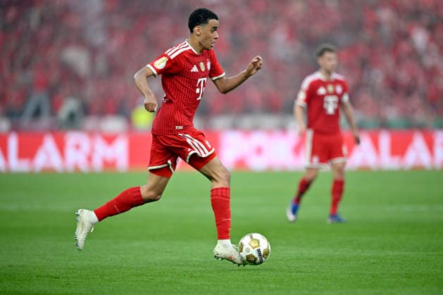 Jamal Musiala FC Bayern Muenchen FCB (10) Aktion am Ball 83. DFB Pokalfinale FC Bayern Muenchen FCB vs VFB Stuttgart Olympiastadion Berlin 23.05.2026 DFL REGULATIONS PROHIBIT ANY USE OF PHOTOGRAPHS AS IMAGE SEQUENCES AND OR QUASI-VIDEO 83. DFB Pokalfinale FC Bayern Muenchen FCB vs VFB Stuttgart