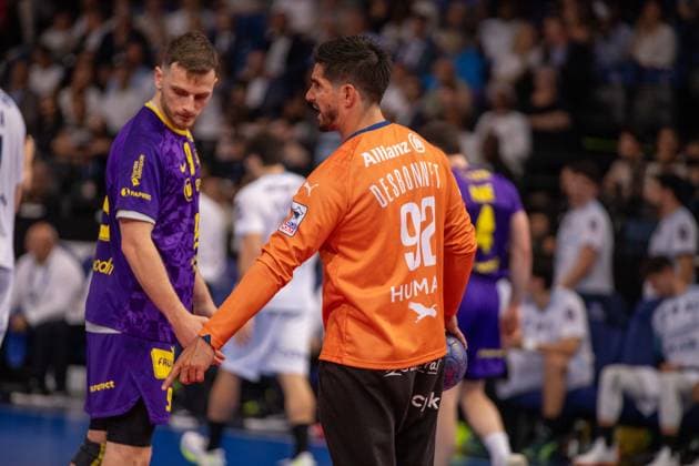 May 23, 2026, Paris, Å½Le-De-France, France: Montpellier won the 2026 handball French Cup after beating Nantes (27-24) at Accor Hotel Arena in Paris Bercy. It is the 16th title for the club from Herault that realizes the back-to-back. Ro mi Desbonnet has done 11 saved whose 3 on 7-meter throw. France News - May 23, 2026  - ZUMAp284 20260523_zip_p284_105 Copyright: xMickaelxPintax