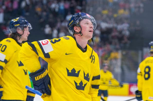 FRIBOURG, SWITZERLAND - MAY 23: Lucas Raymond of Sweden during the 2026 IIHF Ice hockey, Eishockey World Championship, WM, Weltmeisterschaft Switzerland game between Norway and Sweden at BCF Arena on May 23, 2026 in Fribourg, Fribourg. Fribourg BCF Arena Fribourg Switzerland Copyright: xJustPictures.ch JarixPestelaccix jp-en-EuSpIm-JP6_JAR_Norway_Sweden_23May2026_00128