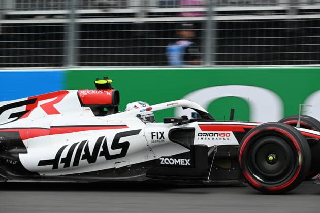 RECORD DATE NOT STATED 23rd May 2026; Circuit Gilles Villeneuve, Montreal, Quebec, Canada; 2026 FIA Formula 1 Canadian Grand Prix, Qualifying; Olivier Bearman (87) of Great Britain and TGR Haas F1 Team exit turn 10 XavierxLeFrancois