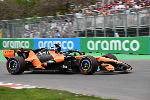 RECORD DATE NOT STATED 23rd May 2026; Circuit Gilles Villeneuve, Montreal, Quebec, Canada; 2026 FIA Formula 1 Canadian Grand Prix, Qualifying; Oscar Piastri (81) of Australia and McLaren Mastercard F1 Team exit turn 10 XavierxLeFrancois