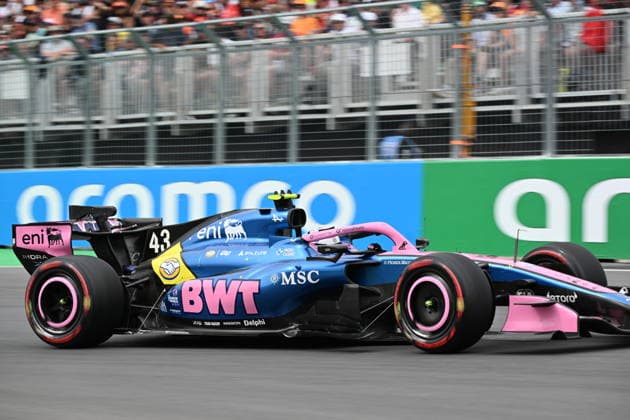RECORD DATE NOT STATED 23rd May 2026; Circuit Gilles Villeneuve, Montreal, Quebec, Canada; 2026 FIA Formula 1 Canadian Grand Prix, Qualifying; Franco Colapinto (43) of Argentina and BWT Alpine F1 Team exit turn 10 XavierxLeFrancois