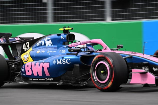 RECORD DATE NOT STATED 23rd May 2026; Circuit Gilles Villeneuve, Montreal, Quebec, Canada; 2026 FIA Formula 1 Canadian Grand Prix, Qualifying; Franco Colapinto (43) of Argentina and BWT Alpine F1 Team exit turn 10 XavierxLeFrancois