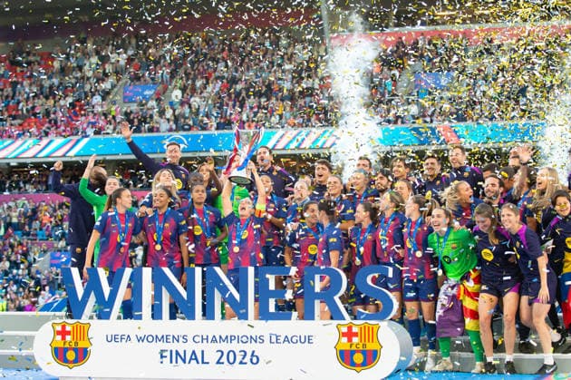 RECORD DATE NOT STATED 23rd May 2026; Ullevaal Stadion, Oslo, Norway; UEFA Womens Champions League Final Football, FC Barcelona, Barca versus OL Lyonnes; Alexia Putellas (11) of Barcelona lifts the trophy AdelinaxCobos