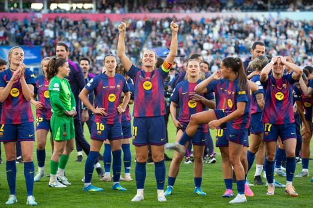 RECORD DATE NOT STATED 23rd May 2026; Ullevaal Stadion, Oslo, Norway; UEFA Womens Champions League Final Football, FC Barcelona, Barca versus OL Lyonnes; Alexia Putellas (11) of Barcelona celebrates victory with the fans AdelinaxCobos