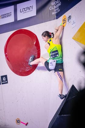 23.05.2026: Klettern - Bouldern: World Climbing Series Bern 2026 - Finale Damen Oceania Mackenzie (AUS) Bern Bern Expo Schweiz