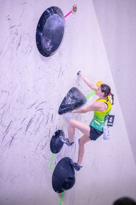 23.05.2026: Klettern - Bouldern: World Climbing Series Bern 2026 - Finale Damen Oceania Mackenzie (AUS) Bern Bern Expo Schweiz
