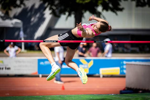 B&S Kurpfalz Gala; Weinheim, 23.05.2026 Dorothea Gantert (GER SpVg Laatzen) im Hochsprung der Frauen; B&S Kurpfalz Gala am 23.05.2026 im Sepp-Herberger-Stadion in Weinheim (Baden-Württemberg). Copyright: xBEAUTIFULxSPORTS R.xSchmittx