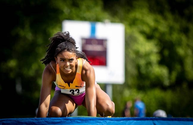 B&S Kurpfalz Gala; Weinheim, 23.05.2026 Ella Obeta (GER LG Nord Berlin) im Hochsprung der Frauen; B&S Kurpfalz Gala am 23.05.2026 im Sepp-Herberger-Stadion in Weinheim (Baden-Württemberg). Copyright: xBEAUTIFULxSPORTS R.xSchmittx