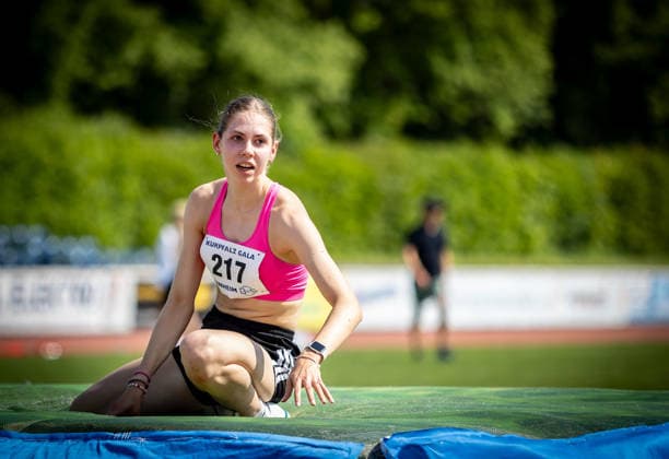 B&S Kurpfalz Gala; Weinheim, 23.05.2026 Dorothea Gantert (GER SpVg Laatzen) im Hochsprung der Frauen; B&S Kurpfalz Gala am 23.05.2026 im Sepp-Herberger-Stadion in Weinheim (Baden-Württemberg). Copyright: xBEAUTIFULxSPORTS R.xSchmittx