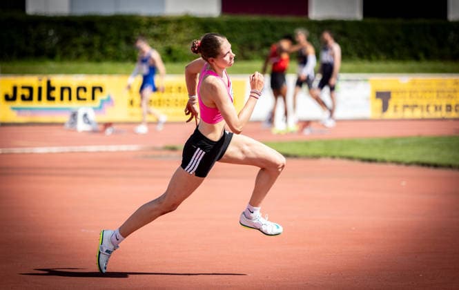 B&S Kurpfalz Gala; Weinheim, 23.05.2026 Dorothea Gantert (GER SpVg Laatzen) im Hochsprung der Frauen; B&S Kurpfalz Gala am 23.05.2026 im Sepp-Herberger-Stadion in Weinheim (Baden-Württemberg). Copyright: xBEAUTIFULxSPORTS R.xSchmittx
