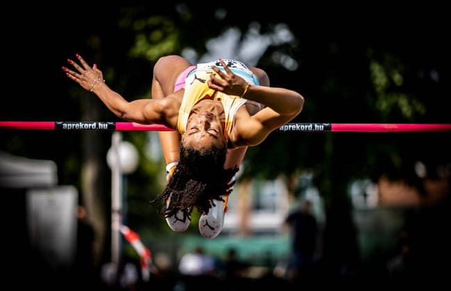 B&S Kurpfalz Gala; Weinheim, 23.05.2026 Ella Obeta (GER LG Nord Berlin) im Hochsprung der Frauen; B&S Kurpfalz Gala am 23.05.2026 im Sepp-Herberger-Stadion in Weinheim (Baden-Württemberg). Copyright: xBEAUTIFULxSPORTS R.xSchmittx