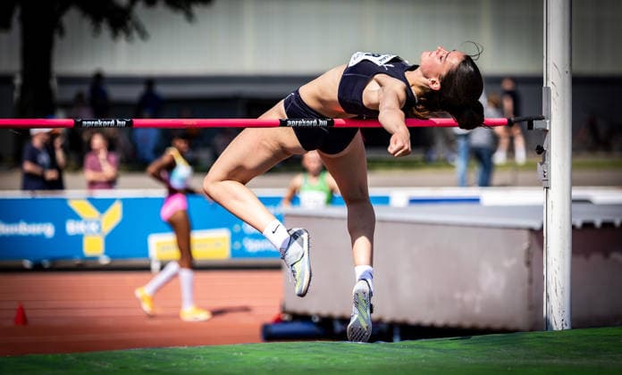 B&S Kurpfalz Gala; Weinheim, 23.05.2026 Florentine Toppe (GER Munich Athletics) im Hochsprung der Frauen; B&S Kurpfalz Gala am 23.05.2026 im Sepp-Herberger-Stadion in Weinheim (Baden-Württemberg). Copyright: xBEAUTIFULxSPORTS R.xSchmittx
