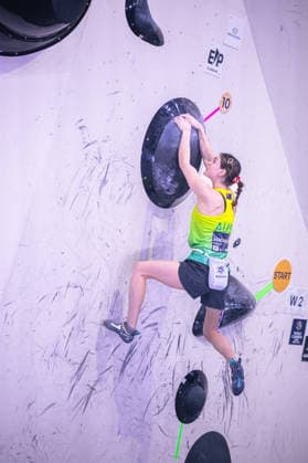 23.05.2026: Klettern - Bouldern: World Climbing Series Bern 2026 - Finale Damen Oceania Mackenzie (AUS) Bern Bern Expo Schweiz