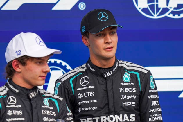 FORMULA ONE CANADIAN GRAND PRIX 2026 George Russell 63 (GBR) Mercedes after qualifying during the Formula 1 Lenovo Canadian Grand Prix 2026, 5th round of the 2026 Formula One World Championship, WM, Weltmeisterschaft from May 22 to 24, 2026 at the Circuit Gilles Villeneuve, Montreal, Canada Credit: Robbie Hoad Every Second Media Editorial use only. All images are copyright Every Second Media Limited. No images may be reproduced without prior permission. Copyright: xIMAGO EveryxSecondxMediax ESM-2005-0372 RobbiexHoadx xEveryxSecondxMediax