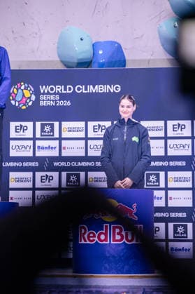 23.05.2026: Klettern - Bouldern: World Climbing Series Bern 2026 - Finale Damen Oceania Mackenzie (AUS) Bern Bern Expo Schweiz