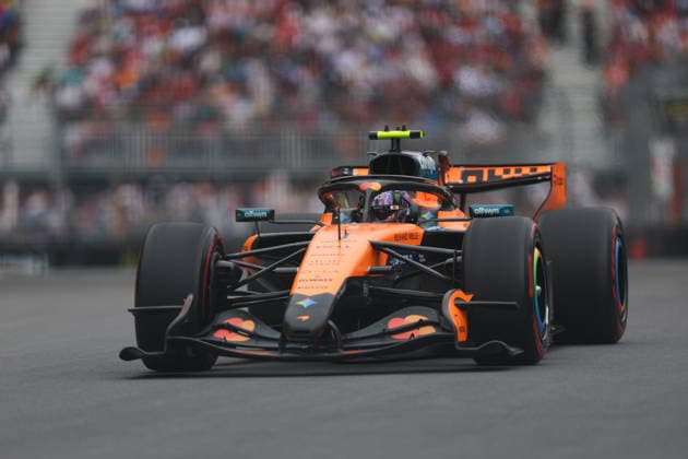 RECORD DATE NOT STATED 23rd May 2026; Circuit Gilles Villeneuve, Montreal, Quebec, Canada; 2026 FIA Formula 1 Canadian Grand Prix, Qualifying; Lando Norris (1) of Great Britain and McLaren Mastercard F1 Team after turn 2 ArtxVega