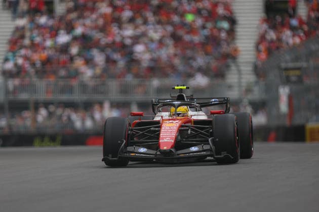 RECORD DATE NOT STATED 23rd May 2026; Circuit Gilles Villeneuve, Montreal, Quebec, Canada; 2026 FIA Formula 1 Canadian Grand Prix, Qualifying; Lewis Hamilton (44) of Great Britain and Scuderia Ferrari HP after turn 2 ArtxVega