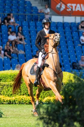 201 Kevin Staut on Hermes De Vesquerie (FRA) during the TSCHIO 2026 (CHIO 2026) - Prize of CHIO Aachen CAMPUS - CSI5* - Jumping competition at the Allianz Park in Aachen, Germany  Copyright: xMartinxPitschx xSPPx Sportspressphoto_153260