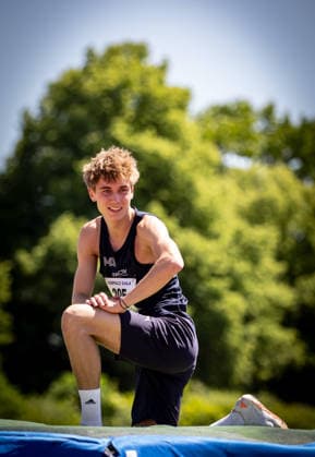 B&S Kurpfalz Gala; Weinheim, 23.05.2026 Keon Schmidt-Gothan (GER Munich Athletics) im Hochsprung der Männer; B&S Kurpfalz Gala am 23.05.2026 im Sepp-Herberger-Stadion in Weinheim (Baden-Württemberg). Copyright: xBEAUTIFULxSPORTS R.xSchmittx
