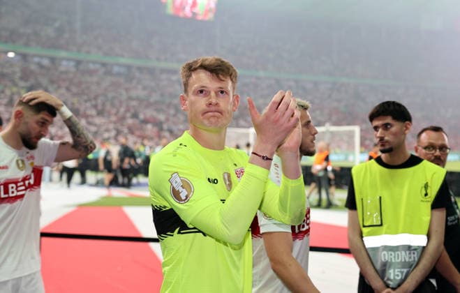 23.05.26 DFB-Pokal Finale 2026 FC Bayern München - VfB Stuttgart Deutschland, Berlin, 23.05.2026, Fussball, Saison 2025 2026, DFB-Pokal Finale 2026 Berlin, FC Bayern München - VfB Stuttgart: Alexander Nübel (VfB Stuttgart).