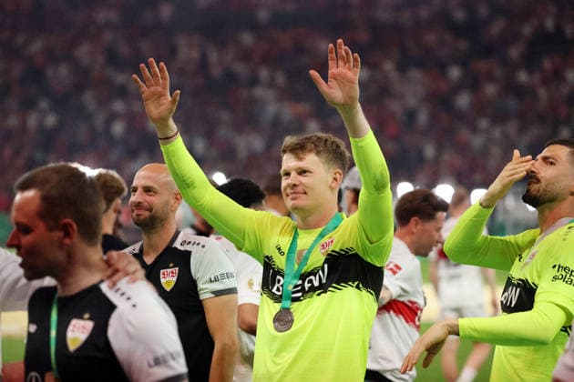 23.05.26 DFB-Pokal Finale 2026 FC Bayern München - VfB Stuttgart Deutschland, Berlin, 23.05.2026, Fussball, Saison 2025 2026, DFB-Pokal Finale 2026 Berlin, FC Bayern München - VfB Stuttgart: Alexander Nübel (VfB Stuttgart).