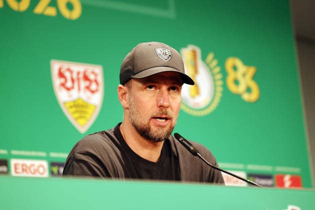 23.05.26 DFB-Pokal Finale 2026 FC Bayern München - VfB Stuttgart Deutschland, Berlin, 23.05.2026, Fussball, Saison 2025 2026, DFB-Pokal Finale 2026 Berlin, FC Bayern München - VfB Stuttgart: Sebastian Hoeneß (Trainer VfB Stuttgart).