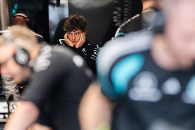 Montreal Formula 1 Canada Grand Prix - Kimi Antonelli in the Pit Lane Close up portrait of Mercedes driver Andrea Kimi Antonelli (12) before the qualifying session for the 2026 Formula 1 Grand Prix du Canada at Circuit Gilles-Villeneuve in Montreal, Quebec, Canada, on May 23, 2026. Photo by Alexis Jumeau ABACAPRESS.COM Montreal Quebec Canada  Copyright: xJumeauxAlexis ABACAx
