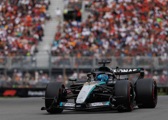 May 23, 2026, Montreal, Quebec, Canada: George Russell of Great Britain driving the (63) Mercedes AMG Petronas F1 Team W17 on track during qualifying ahead of the F1 Grand Prix of Canada at Circuit Gilles-Villeneuve on May 23, 2026 in Montreal, Quebec. F1 2026: Canada Grand Prix: Qualifyings  - ZUMAc132 20260523_fap_c132_039 Copyright: xAndrewxChinx