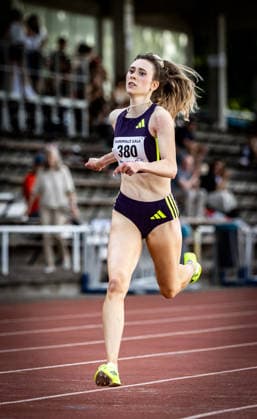 B&S Kurpfalz Gala; Weinheim, 23.05.2026 Unterwegs im 400m-Rennen bei den Frauen: Maja Schorr (GER SV GO! Saar 05); B&S Kurpfalz Gala am 23.05.2026 im Sepp-Herberger-Stadion in Weinheim (Baden-Württemberg). Copyright: xBEAUTIFULxSPORTS R.xSchmittx