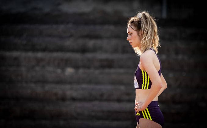 B&S Kurpfalz Gala; Weinheim, 23.05.2026 Fokussiert: Maja Schorr (GER SV GO! Saar 05) am Start ihres 400m-Rennens bei den Frauen; B&S Kurpfalz Gala am 23.05.2026 im Sepp-Herberger-Stadion in Weinheim (Baden-Württemberg). Copyright: xBEAUTIFULxSPORTS R.xSchmittx