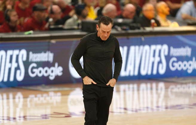 NBA, Basketball Herren, USA East Conference Finals Game 3 - New York Knicks at Cleveland Cavaliers Cleveland Cavaliers head coach Kenny Atkinson in action during game 3 of the NBA East Conference Finals between the Cleveland Cavaliers and the New York Knicks in Cleveland, Ohio, USA, 23 May 2026. Cleveland United States  Copyright: xDAVIDxMAXWELLx