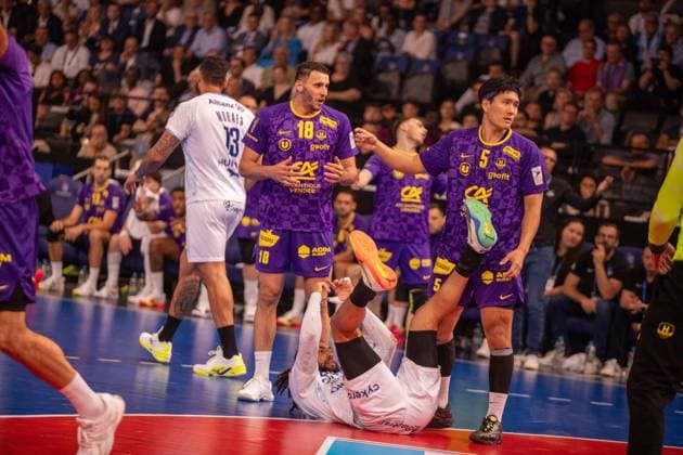 May 23, 2026, Paris, Å½Le-De-France, France: Montpellier won the 2026 handball French Cup after beating Nantes (27-24) at Accor Hotel Arena in Paris Bercy. It is the 16th title for the club from Herault that realizes the back-to-back. Ro mi Desbonnet has done 11 saved whose 3 on 7-meter throw. France News - May 23, 2026  - ZUMAp284 20260523_zip_p284_014 Copyright: xMickaelxPintax