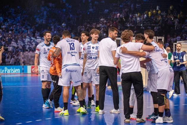 May 23, 2026, Paris, Å½Le-De-France, France: Montpellier won the 2026 handball French Cup after beating Nantes (27-24) at Accor Hotel Arena in Paris Bercy. It is the 16th title for the club from Herault that realizes the back-to-back. Ro mi Desbonnet has done 11 saved whose 3 on 7-meter throw. France News - May 23, 2026  - ZUMAp284 20260523_zip_p284_057 Copyright: xMickaelxPintax